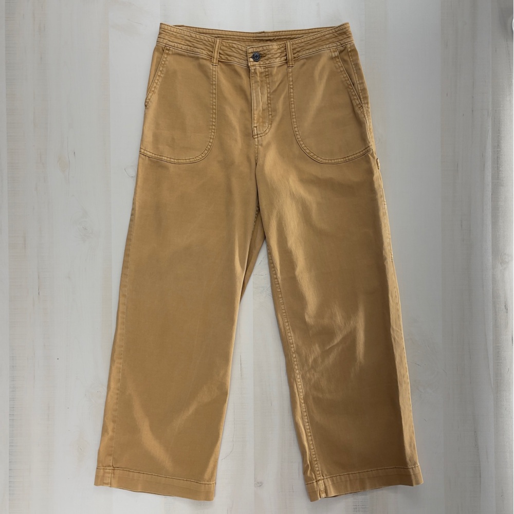 PRANA women’s hiking khaki canvas pants 8 weekend travel